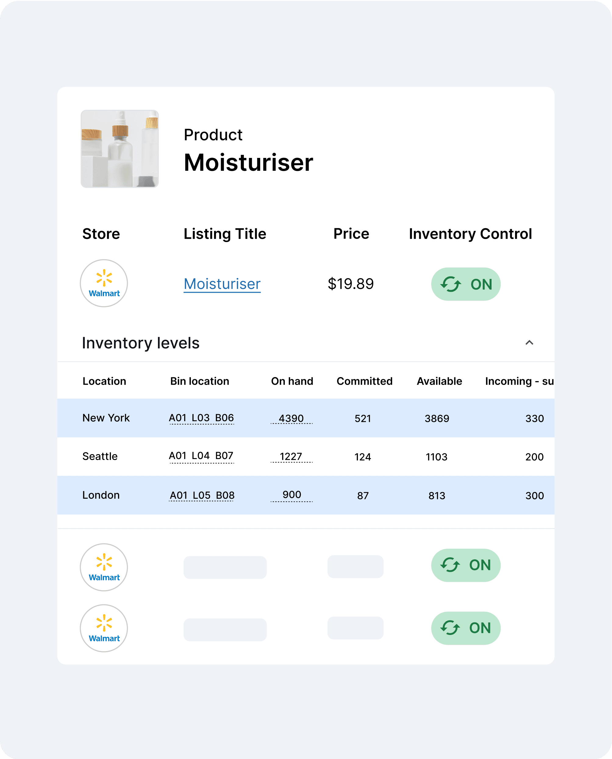 Inventory/Walmart