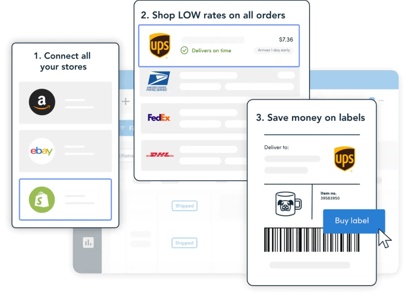 Connect all your stores, shop low rates and save money on labels.