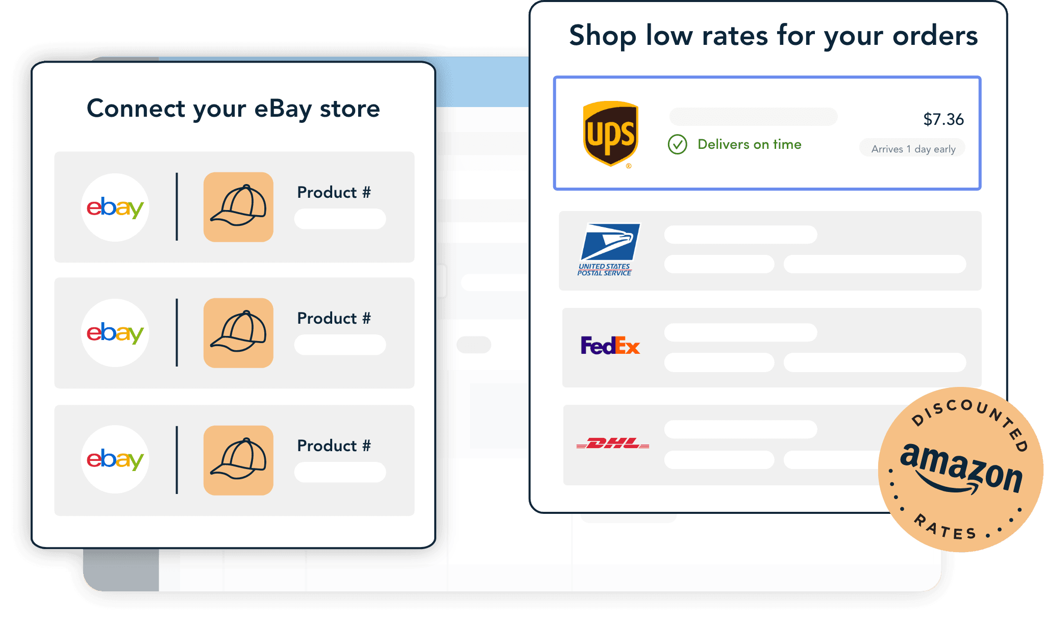 Shop low rates for your eBay orders 