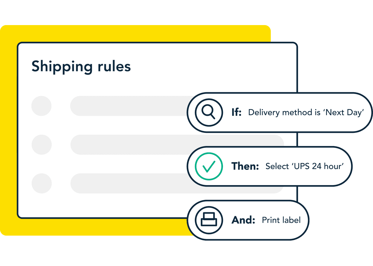 Automated shipping rules