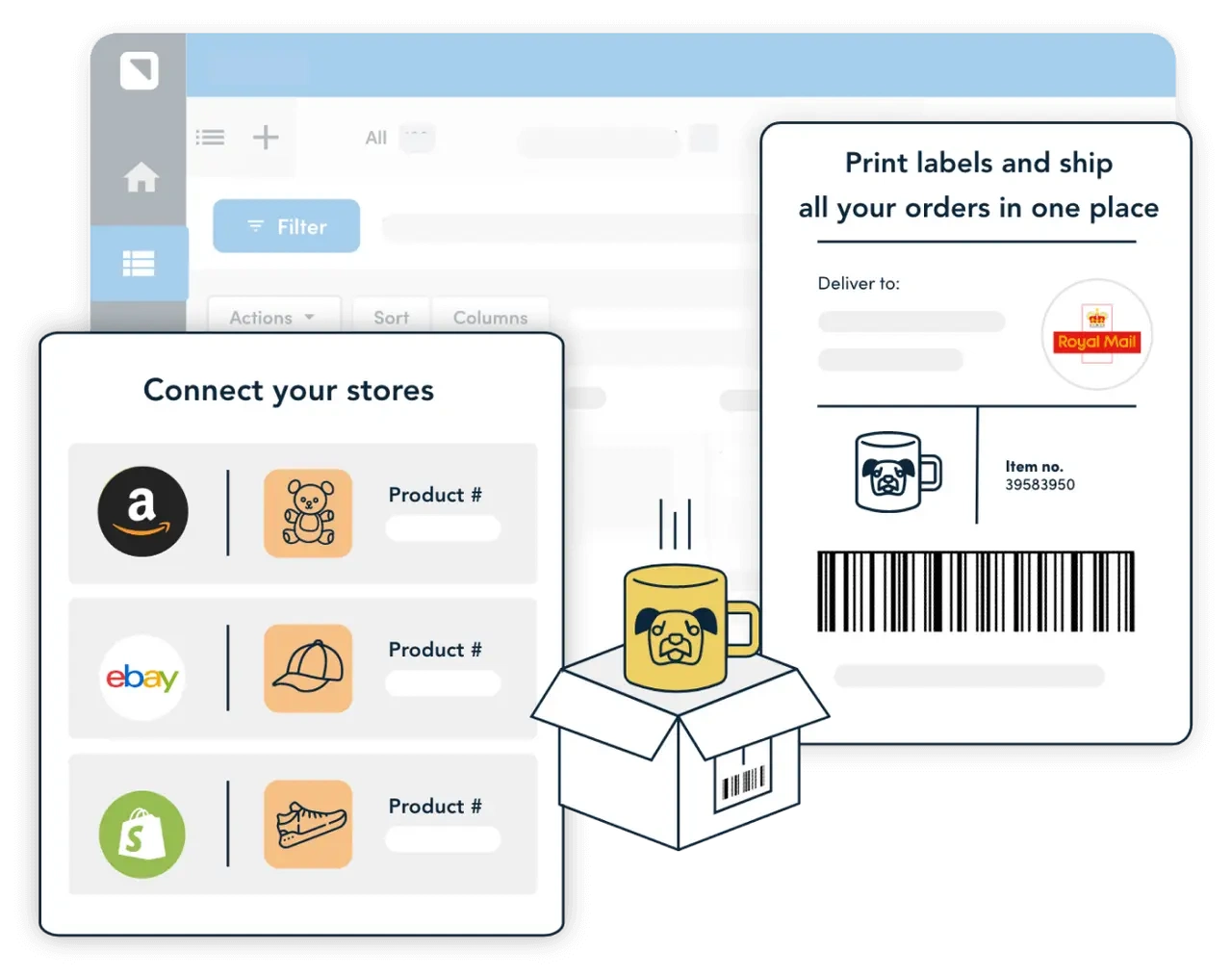 Connect your stores, print labels and ship all your orders in one place.