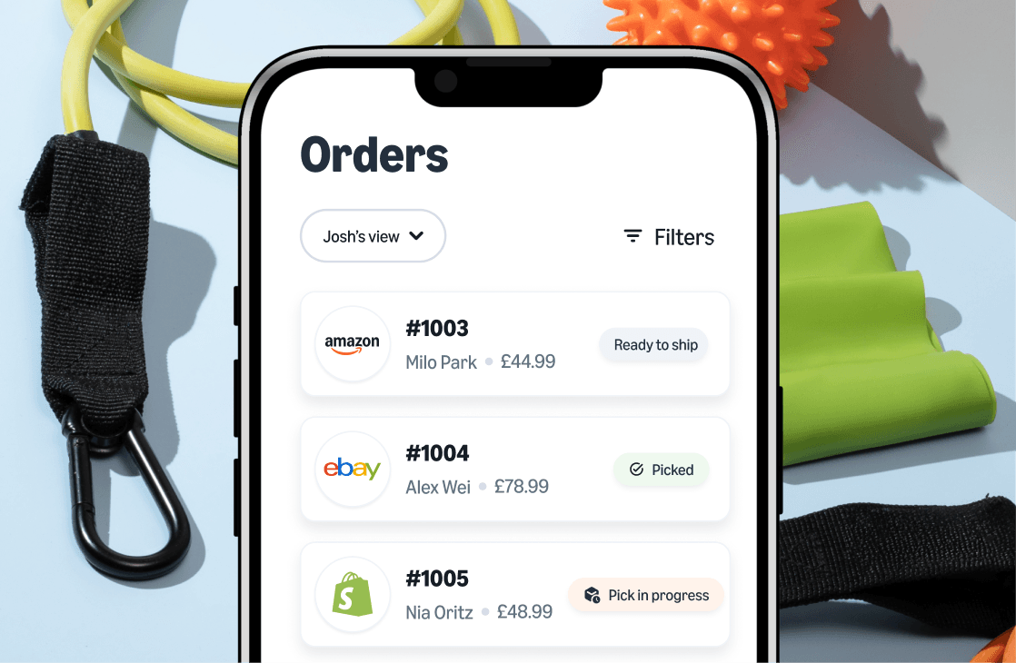 Image of stock syncing across Amazon, Ebay, Etsy and Shopify