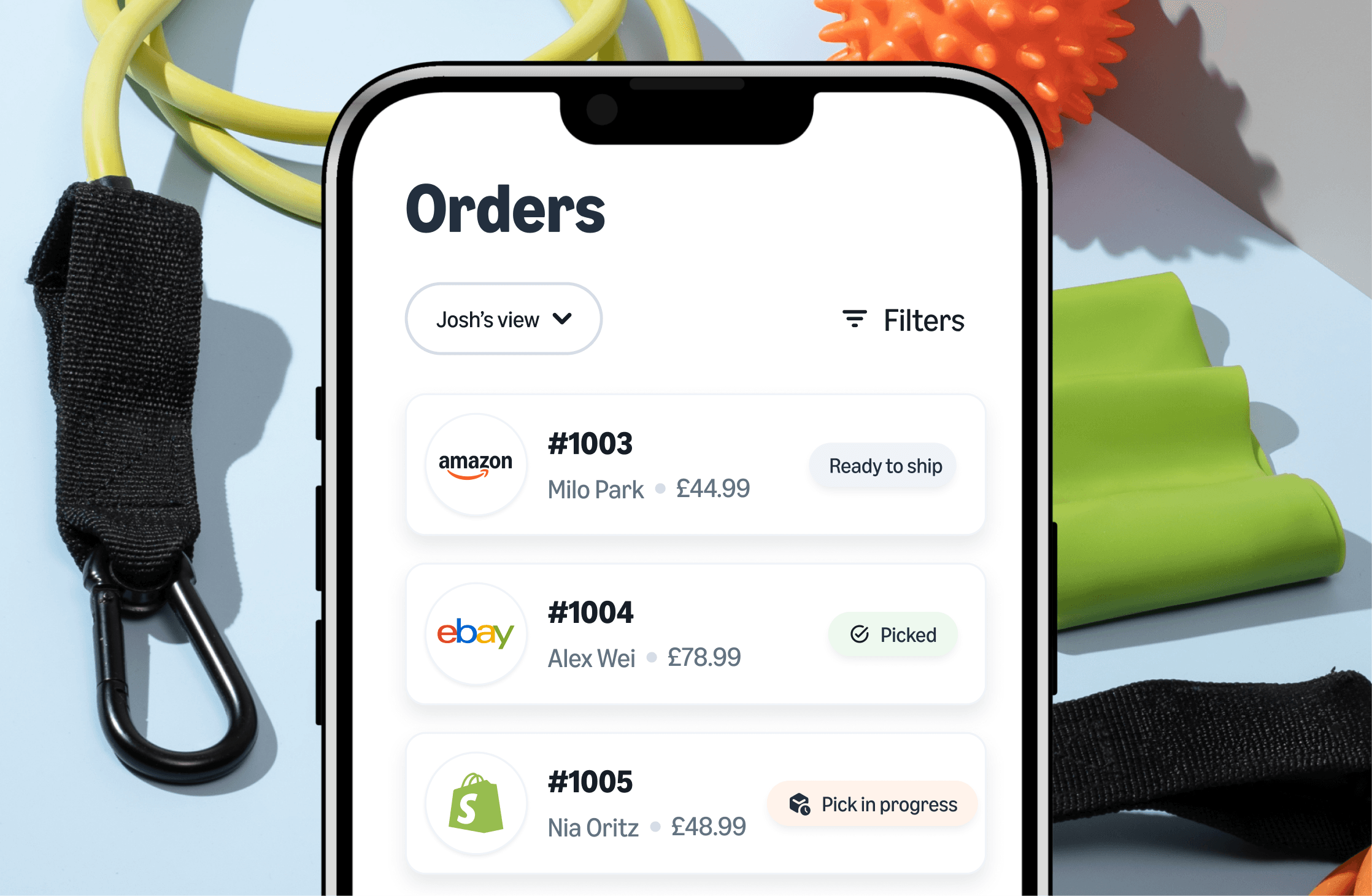 Image of stock syncing across Amazon, Ebay, Etsy and Shopify