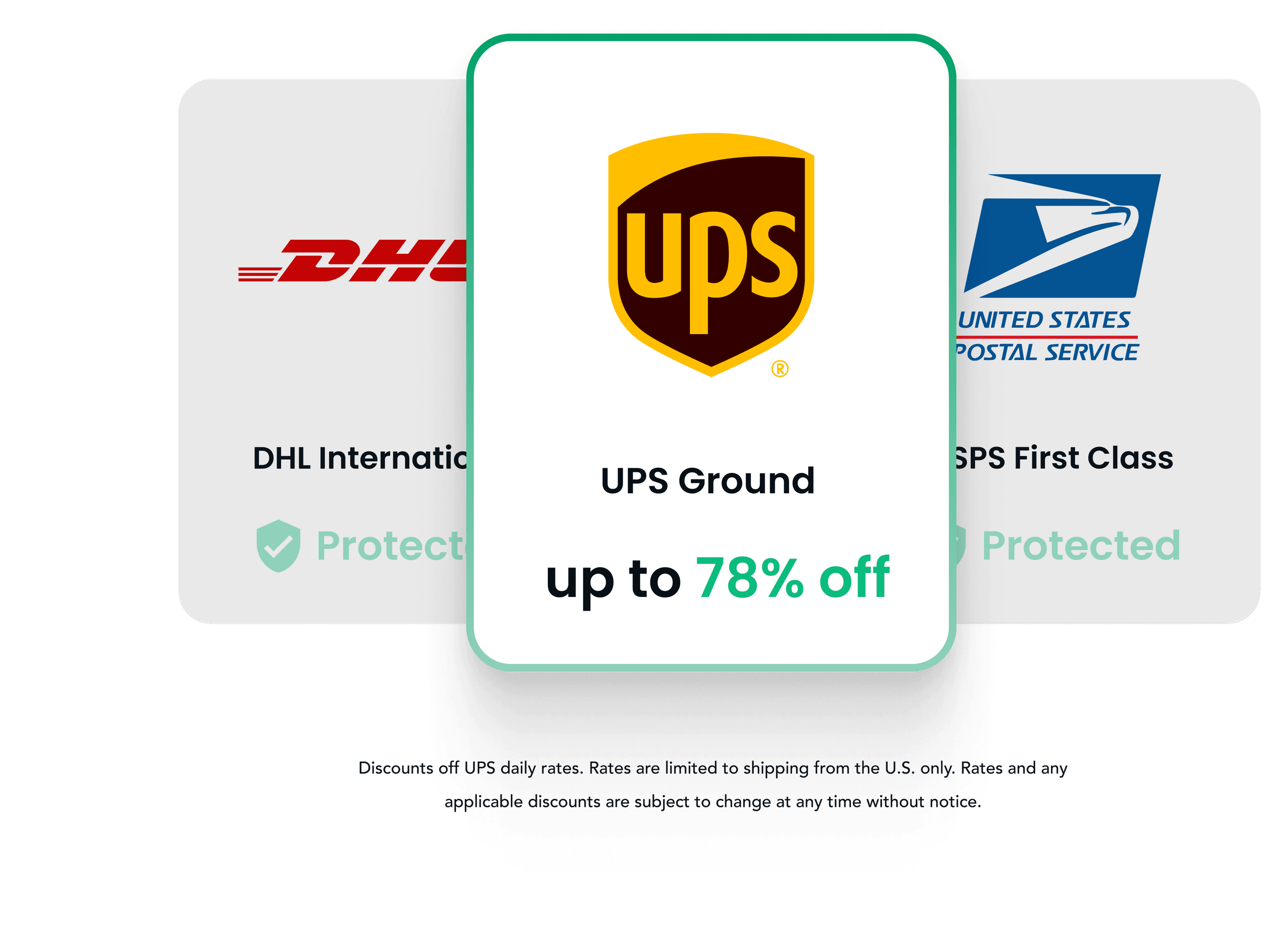 Save up to 78% on UPS Ground labels on your eBay, Etsy, Shopify & Walmart orders.
