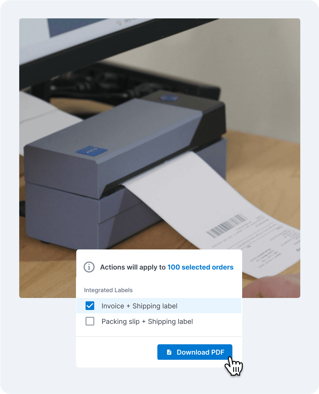 Buy discounted shipping labels with Veeqo's software