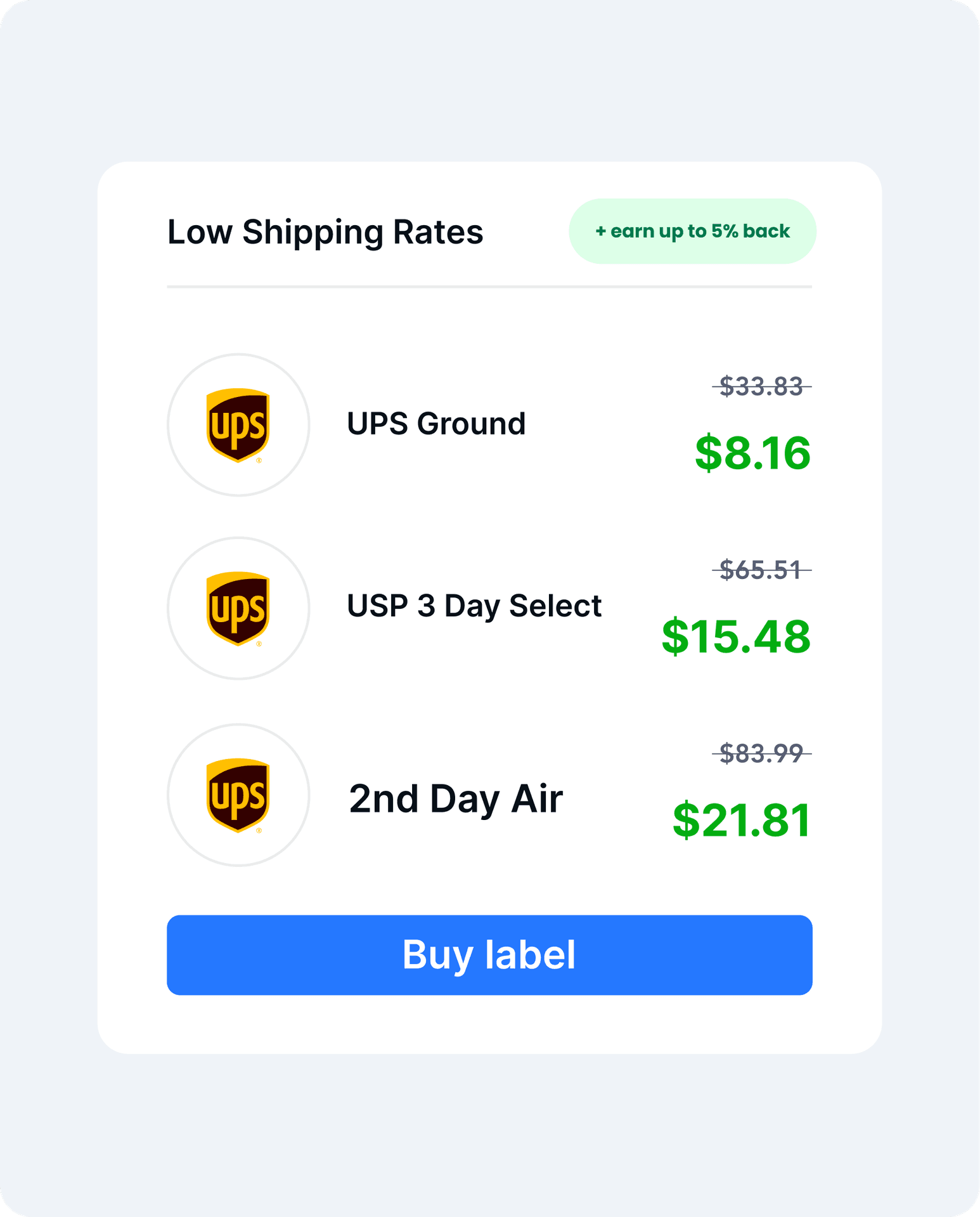 Shipping Rates