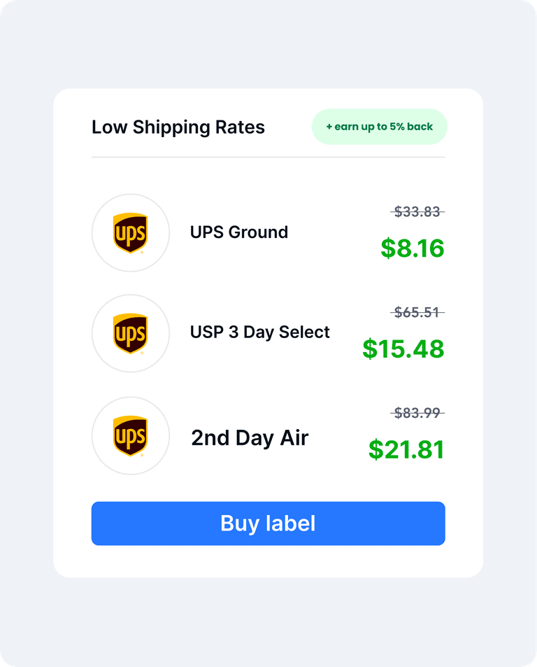 Shipping Rates